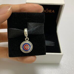 Pandora Chicago Cubs Baseball Charm S925 Sterling Silver